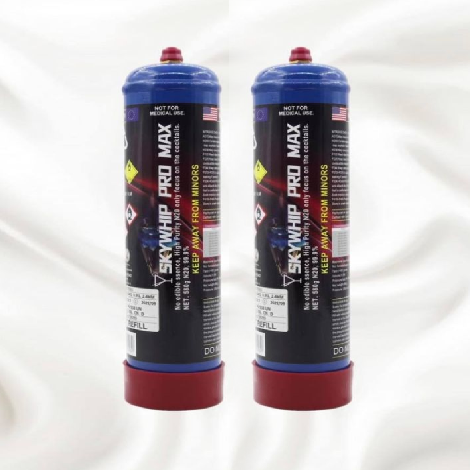 DEAL: 2X Skywhip Pro 1L (580g) N2O Tank + Nozzle & Balloons